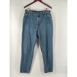 Vintage Levis Jeans Women 32x30 Blue 90s Orange Tab 16 Med 950 Made USA Tapered